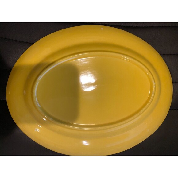 Vintage Oval Serving Platter Homer Laughlin Harlequin - Picture 2 of 6